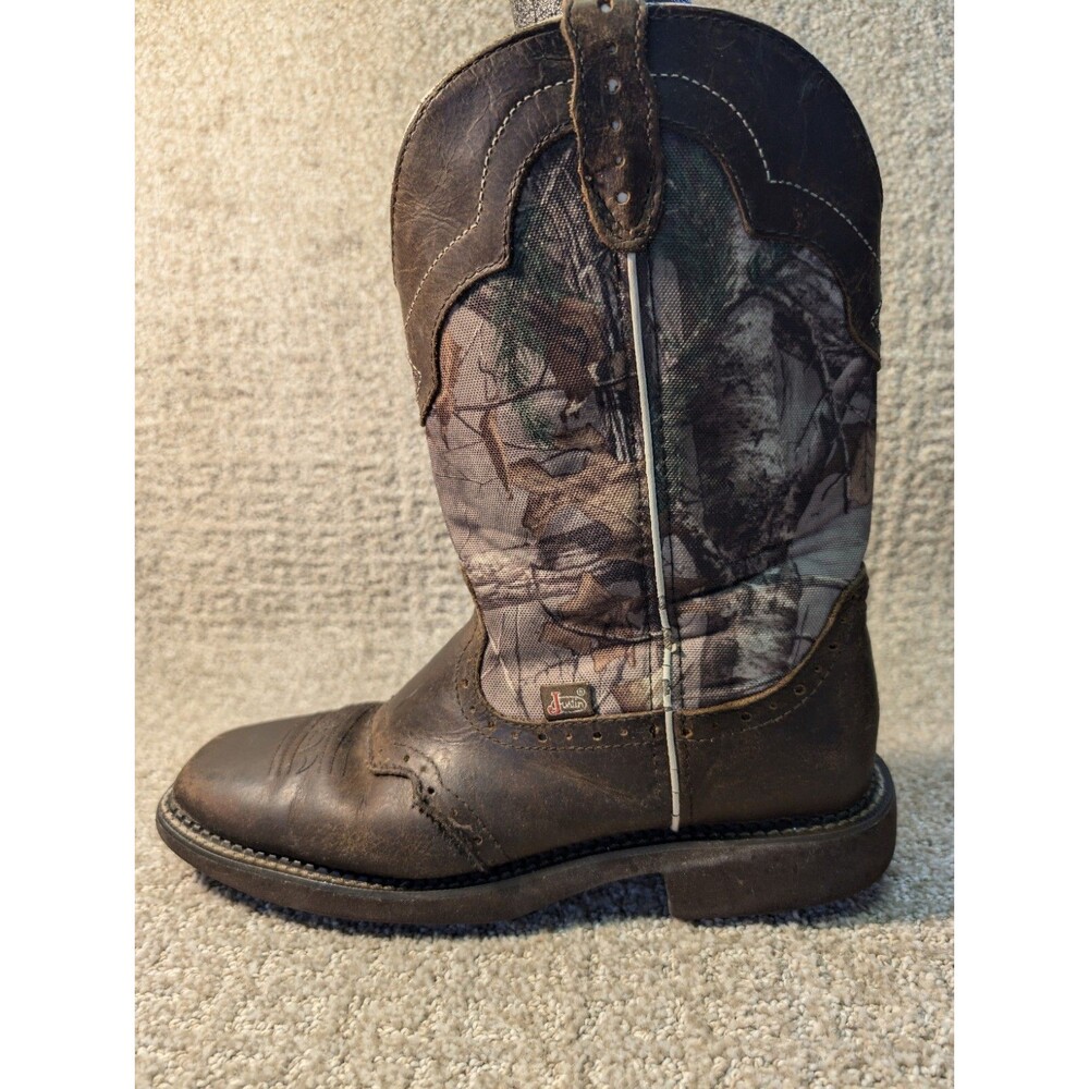 Justin Gypsy Boots Womens 10B Cowgirl Camouflage Brown L9609 - Picture 3 of 15